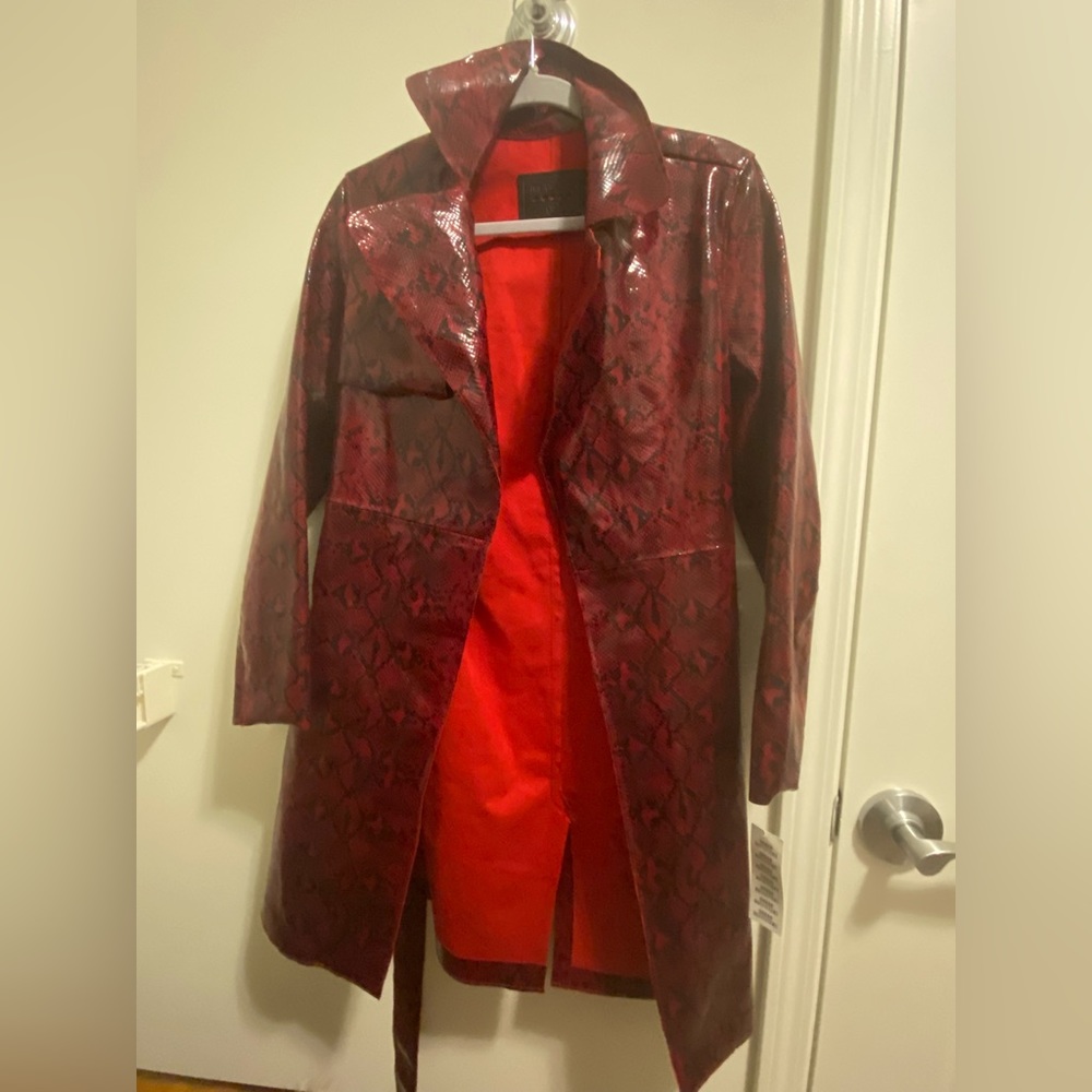 Blank NYC snake print trench coat in women's XS